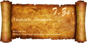 Teutsch Zsombor névjegykártya